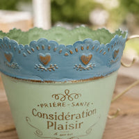 2 Pieces French Design Flower Pot Multi-Purpose Lace Border Planter