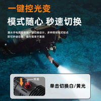 Professional Diving Flashlight XL51-2, 10W LED, Waterproof, 500m Range