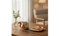 Squirrel Coffee Mug Hand-Painted Teacup Sculpted for Afternoon Tea, Office Desk