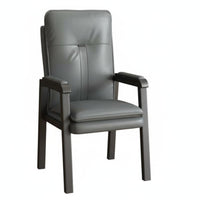 Upholstered Mahjong Chair Leather-Like Finish Household Furniture for Adults