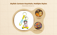 Electric Car Keychain, sturdy Metal decoration, Multi-Functional Backpack Accessory, Gift for Boys and Girls