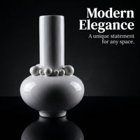 Ceramic Striped Vase, Modern Minimalist Style