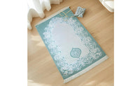 Jacquard Prayer Mat Easy to Stow-Away Folding Prayer Mat Reusable for Mosque