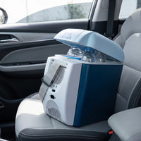 Mini Car Refrigerator 12V Car Fridge with Carrying Strap Thermoelectric Cooler Compact Electric Cooler Portable for Commuters