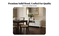 Versatile American Design Wine Cabinet Adjustable Shelves Solid Wood Sideboard Retro Handles Living Room Accent Cabinet Anti-Tip Device for Homeowners, Families, Interior Decorators, Kitchen, Hallway, Home