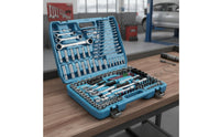 Organized Automotive Tool Set Compact Socket Set with Ratchet Portable Tools Metric for Car Owners, Mechanics, DIYers, Garage, Roadside Emergency, Workshop