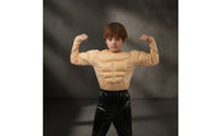Muscle Costume Top Shaped Padded Muscle Shirt 3D for Kids