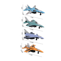 4 Pieces Diecast Fighter Aircraft Collection Sturdy Construction Fighter Jet Toy