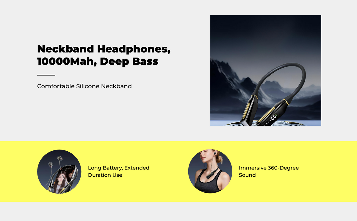 Noise Cancelling Neckband Headphones