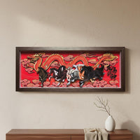 Chinese Design Relief Art Handmade 3D Desktop Decor
