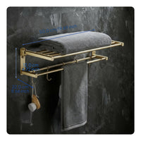 Brushed Gold Brass Towel Rack
No-Drill Wall Shelf Organizer