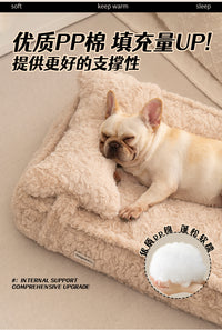 狗窝冬季保暖可拆洗小中大型犬狗屋狗床猫窝冬天四季通用宠物睡垫