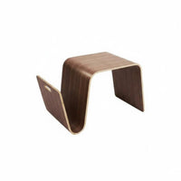 C-Shaped Magazine Table Scratch-Resistant C-Shaped Table Curved Shape for Office