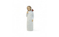 Girl Angel Figurine Resin Angel Figurine with Bird Minimalist for Shelf