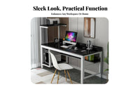 Minimalist Design Two-Person Computer Table Spacious surface 2-Person Desk Sturdy Construction Office Furniture Stable framework for Students, partners, Remote Workers, Study Room, Gaming Setup, Bedroom