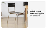 Wood and Metal Side Chair Nordic design Seating Furniture Japanese Aesthetic Minimalist Design for Dining Room, Restaurant, Cafe
