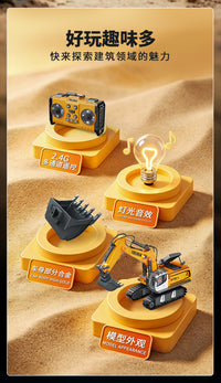 Spray Remote Control Excavator Alloy RC Car Dump Truck Engineering Toy