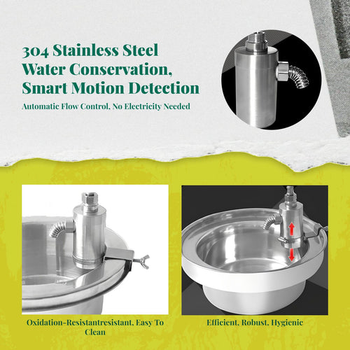 Commercial Kitchen Faucet Valve, 304 Stainless Steel Water Conservation Device, sturdyduty water-guard faucet for restaurants, hotels, cafes