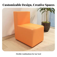 Geometric Section Sofa Set Creative Shape Business-Grade Furniture Customizable-Layout Arrangement No Assembly Required