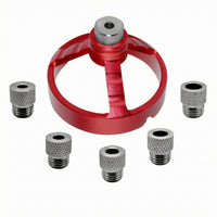 Single Hole Drill Guide Threaded Hole Positioning Jig Red Carpentry Accessory