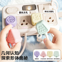 Montessori Busy Board with Simulated Switches and Sockets LED Circuit Educational Toy for Kids