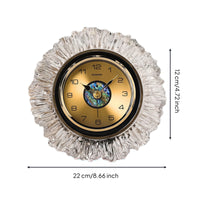 Timekeeping Clock with Crystal Like Frame Quiet Running Table Clock with Crystal Frame Clear for Living Room