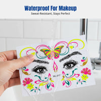 Event Face Decal Sticker, Luminous Sparkle, Waterproof, Nightclub