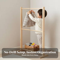 youngsters' Clothes Tree Childsuitable Height children's Furniture Floor-Standing