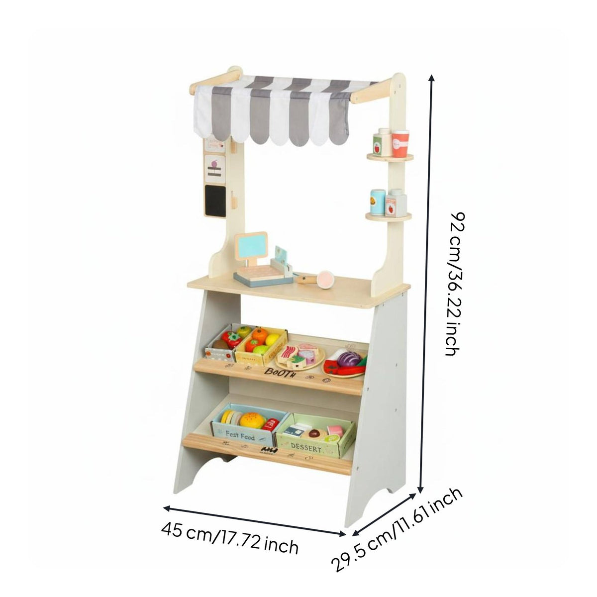 Toy Groceries Stand Educational Pretend for Young Children, Daycare, Playroom