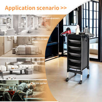 Simple Beauty Salon Hairdressing Cart with 5 Drawers
