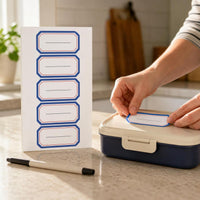 Blank Self-Adhesive Name Labels for Students, Waterproof Kindergarten Food Date Identification Stickers