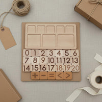 Arithmetic Board Handsmath Board with Tiles Educational Learning Toy for Preschoolers, Preschool Classrooms, Homeschooling
