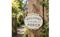 Metal Welcome Sign Decorative Welcome Plaque Easy to Hang Door Hanger for Garden
