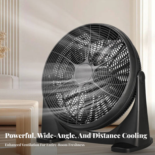 3-Speed Settings Freestanding Desk Fan Adjustable Tilt Tabletop Fan Button Control Household Appliance Wide Base