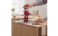 Adjustable Cabinet Door Mounting Tool with Drill Bit Non-Slip Cabinet Door Jig Precision Accurate for DIYers, Woodworkers, Woodworking