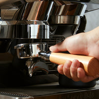 Aibao/E61 Coffee Machine Handle 58mm Stainless Steel Bottomed Single/Double Spout Wooden Handle Modification