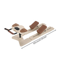 Low-Impact Stretching Machine with Sliding Rails Adjustable Stretch Machine with Handlebar Compact Core Exercise Device with Padded Knee Supports Full Body for Seniors