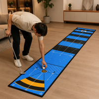 Putter Mat, Golf Practice Equipment, 50×300cm, Rectangular, Indoor Practice, Distance Sense Master