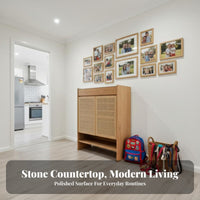 Louvered Door Shoe Cupboard Nordic aesthetic Entryway Cabinet Modern & Simple Multifunctional for Apartment Dwellers, Homeowners