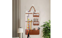 Cat Toy Storage Bag Large Capacity Wall Hanging Cat Toy Holder Portable Textile Pet Supply Organizer for Behind the Door, Closet