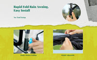 Electric Bike Rain Cover, Folding, Retractable, Waterproof Sun Protection, Detachable, Outdoor Universal