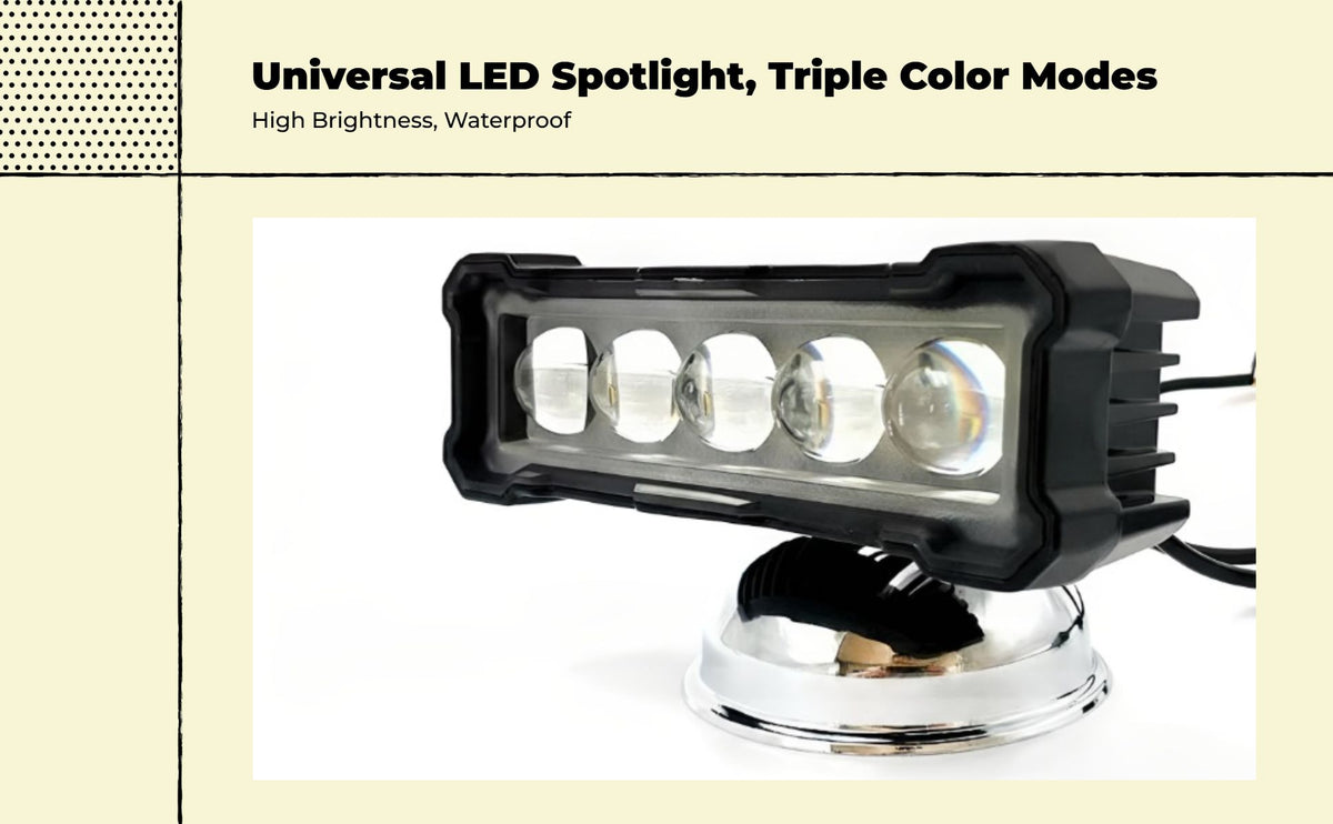 Waterproof LED grille light for off-road