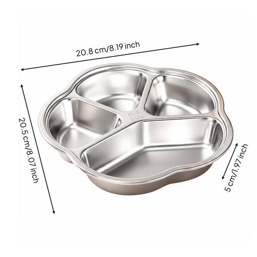 316L Stainless Steel Kids Tray Easy to Clean Children's Tableware for Toddlers