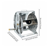Stainless Metal Water Conduit Reel Easy to Use Wall Mounted Hose Reel