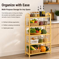 Freestanding Wooden Food Display Rack, Buffet Risers, Restaurant Kitchen Display Unit, Modern Hot Pot Food Stand