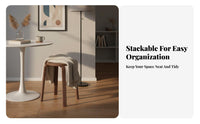 Round Stacking Stool Sturdy Construction Stackable Wooden Stool Versatile Use