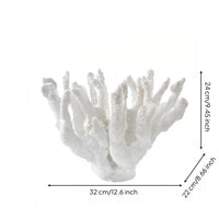 Coastal Style Coral Sculpture Branching Design Resin Coral Sculpture
