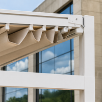 Retractable Pergola for Garden & Balcony, Sun Shade, UV Protection, Electric Aluminum Alloy Waterproof Terrace Roof