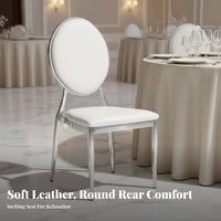 Silver Chiavari Chair Bamboodesign Frame Banquet Seating Electroplated Finish Lightweight for Restaurant Owners, Special Events