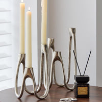 Imported Aluminum Candle Holder with Three or Five Arms